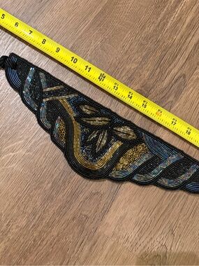 Beaded Black and Gold Decorative Women’s Belt